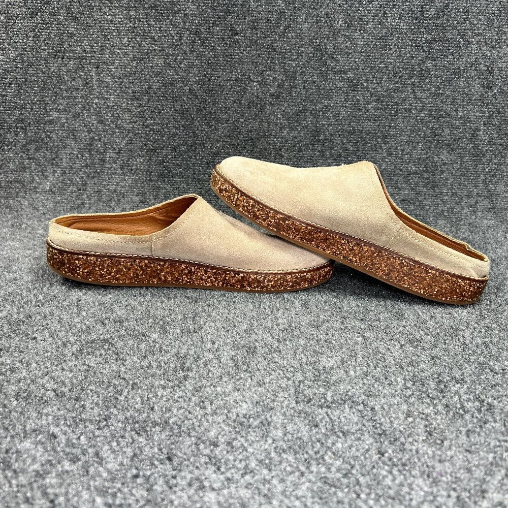 Lucky Brand Tamala Clogs Women's Size 10 Tan Suded Slip On Comfort Shoes Sneaker - Picture 7 of 11